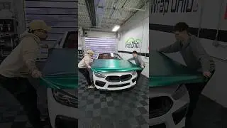 BMW M8 Wrapped in KPal Film Matte Emerald Green 💚 #asmr #asmrsounds #BMW #m8 #wrap
