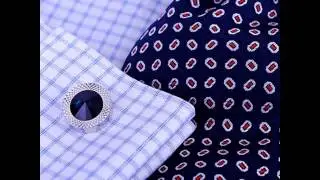 AlbeeShops.com French Shirt Austrian Crystal Cuff Links