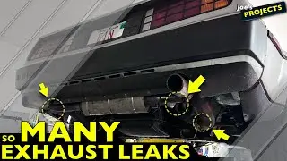 A Bunch of DeLorean Exhaust Leaks to Fix
