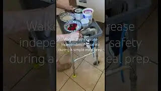 A Walker Tray Makes It Easier To Meal Prep  #homehealth #homehealthtips #occupationaltherapy