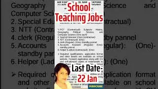 🚨 Air Force School Barrackpore Teaching Vacancy 2026 OUT!