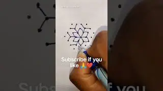 simple and beautiful Rangoli designs 7*4 middle dots #rangoli #shortvideo NRK rangoli design