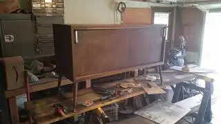 Homemade Mid-century Modern Credenza Record Player Stand
