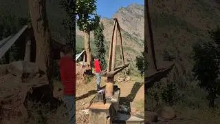 Ancient technology for extracting oil in Nepal #viral #nepal #mills #technology #village