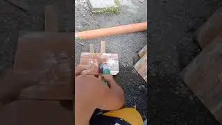 | Cutting of tiles using tile cutting disc mounted to angle grinder