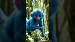innocent cute blue monkey 🐒 #cute #monkey #shorts