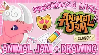 🔴LIVE PLAYING ANIMAL JAM + DRAWING!