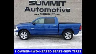 2017 RAM 1500 CREW BIG HORN BLUE STREAK WALK AROUND REVIEW 9T345A SOLD! www.SUMMITAUTO.com