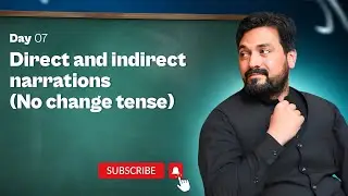 Day 07: Direct and Indirect Narration (No Tense Change) | English Grammar