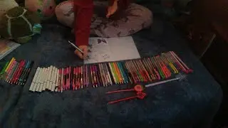 Coloring A Sticker Book While Telling Stories 