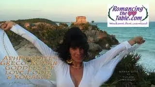 AphFoodite&reg;, Greco-Roman Goddess of Love, Food & Romance, appears at Mayan Temples in Tulum, Mexico