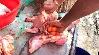 Amazing Skills || How to cut whole chickens || Super Fast chicken cutting skills Ep-20