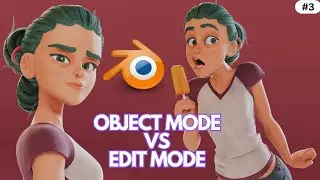 Edit Mode vs Object Mode || Blender Course || 3d animation #animation #blender #3danimate #blender3d