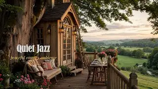 Cozy Garden Jazz For Quiet Moments | Warm Jazz In Peaceful Country Ambience For Work & Deep Focus