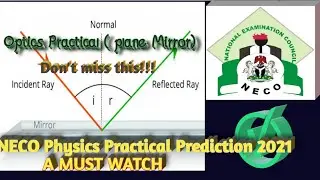 NECO Physics Practical on Plane Mirror (Optics) @sellaxi