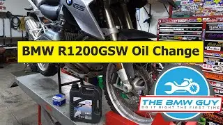 BMW R1200GSW Engine Oil Change DIY How To
