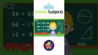 Kids vocabulary - School Subjects - favorite subject - English educational video #shorts