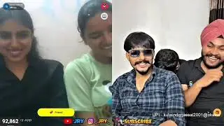 [PART-1] JRY WITH TWO RAJASTHANI GIRL NOTTY TALK Monkey App Live #omegle #live #funny #funnyvideo