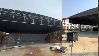 Retractable Pergola Sunroom#poolcover #factory roof cover#movable cover#shorts #enclosure #fyp