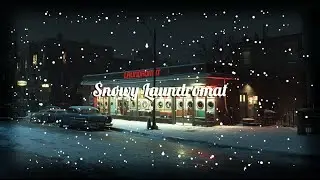 Snowy 1950s Laundromat 🧺 Cozy Winter Jazz & Night Ambience