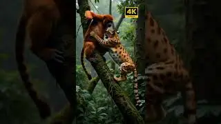 Ocelot Ambush! Monkey's Desperate Fight for Survival in Amazon Canopy | #AmazonRainforest