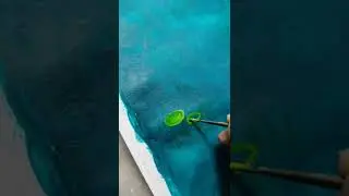 Koi fish pond painting using acrylic colour #shorts #art #painting #shortvideo #explore #artist