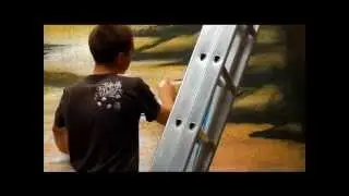 Autumn landscape graffiti