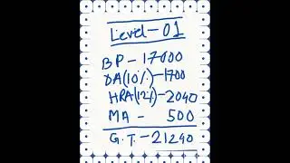 Salary Structure of WBGDRB Level-01 of Ropa-2019.