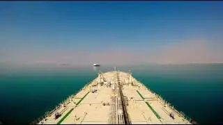 Timelapse of a ship crossing the Suez Canal