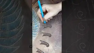 How I painted Ma&rsquo;at&rsquo;s feather 🪶. #dotpainting #ancientegypt #symbolicart #handpainted
