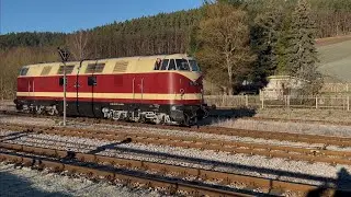 ZUGgeschaut 5/24: BR 285 & V100 mit Schrottzug in Bad Blankenburg, BR 118 & 50 3501 in Rottenbach