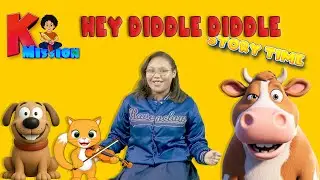 Hey Diddle Diddle The Cat and The Fiddle with Lyrics | Kmissiontv Kids Nursery Rhymes and Songs | HD