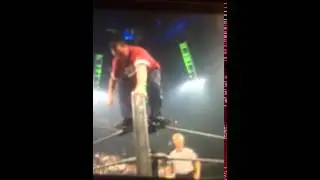 Shane McMahon doing the diving elbow drop at summer slam 2003