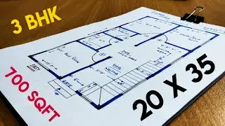 20 x 35 sqft house plan II 700 sqft house plan II 20 x 35 ghar ka naksha