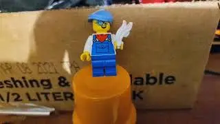 lego special of a train conductor thinking he's Bob Ross very short lego scene