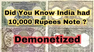 India's 10,000 Rupees Note: Twice Demonetized and Forgotten