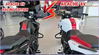 Comparison  New TVS Apache RTR 160 2V Racing Edition VS TVS Apache RTR 4v