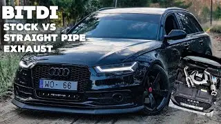 Audi 3.0BiTDI Stock vs Straight Pipe Exhaust