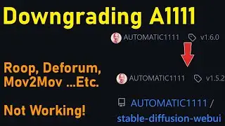 Downgrading A1111 to older versions to solver some extension problems