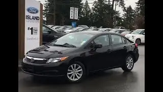 Обзор Honda Civic Sdn EX-L 2012 года, подогрев сидений, люк, кожа - Island Ford