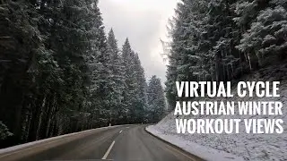 Indoor Cycling Workout Video With Music | Virtual Bike Ride | Winter Forest Austria