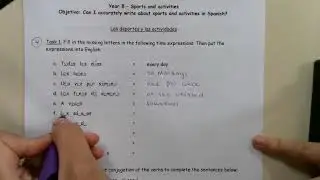 KS3 Spanish - Time expressions