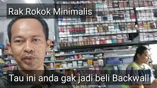 inovasi di toko kelontong saya, Rak rokok minimalis daya tampung maximal, tau ini gak jadi backwall