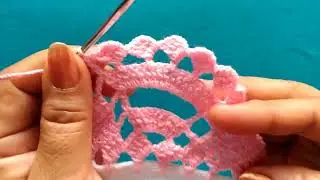 Realiza esta puntilla num 654 para servilletas fácil y rápida de tejer#crochet #puntillas #arte