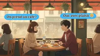 Une conversation lente au caf&eacute; | Slow French pour d&eacute;butants (A1&ndash;A2)