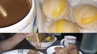 DELICIOUS PUTOCHEESE PLUS LECHON PAKSIW ( PORK LECHON LEFTOVER COOKED IN VINEGAR & SOY SAUCE