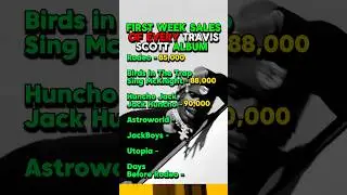First Week Sales Of Every Travis Scott Album #rap #hiphop #travisscott #astroworld #utopia #jackboys
