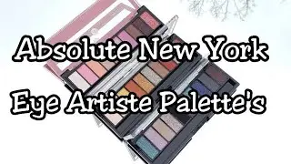 NEW - Absolute New York - Eye Artiste Palette's Swatches