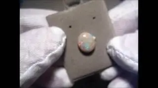 Oval Dark Crystal Opal Stone Red Blue | FlashOpal