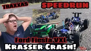 Krasser Crash - Speedrun Traxxas Ford Fiesta VXL 2S #speedrun #traxxas #toys